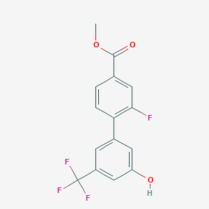 molecular formula C15H10F4O3 B6384765 MFCD18316415 CAS No. 1262004-35-2