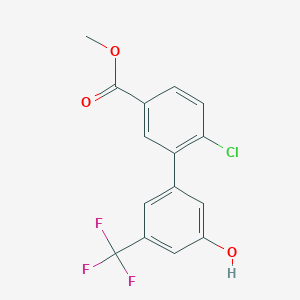 molecular formula C15H10ClF3O3 B6384941 MFCD18316451 CAS No. 1261965-15-4