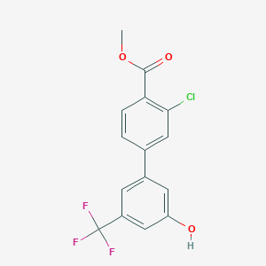 molecular formula C15H10ClF3O3 B6384962 MFCD18316453 CAS No. 1261889-40-0