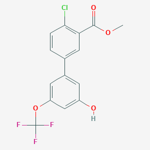 molecular formula C15H10ClF3O4 B6384985 MFCD18316456 CAS No. 1261979-50-3