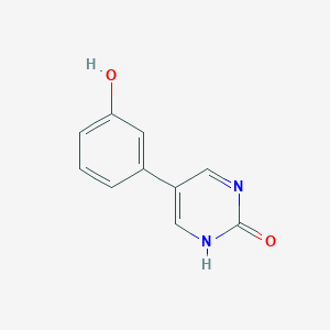 molecular formula C10H8N2O2 B6385151 5-(3-Hydroxyphenyl)-2-hydroxypyrimidine, 95% CAS No. 1111104-15-4