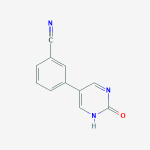 molecular formula C11H7N3O B6385158 MFCD18316508 CAS No. 1261901-72-7