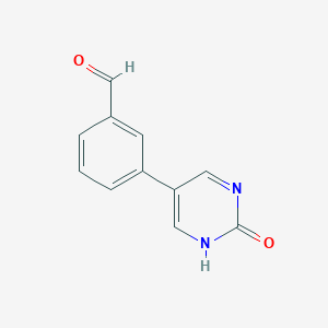 B6385176 5-(3-Formylphenyl)-2-hydroxypyrimidine, 95% CAS No. 1111104-14-3