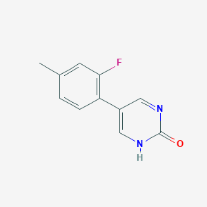 B6385252 5-(2-Fluoro-4-methylphenyl)-2-hydroxypyrimidine, 95% CAS No. 1111108-37-2