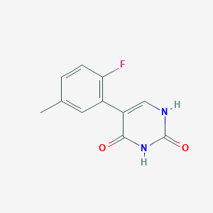molecular formula C11H9FN2O2 B6385308 (2,4)-Dihydroxy-5-(2-fluoro-5-methylphenyl)pyrimidine CAS No. 1261996-46-6