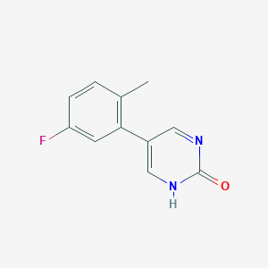 B6385310 5-(5-Fluoro-2-methylphenyl)-2-hydroxypyrimidine, 95% CAS No. 1111108-26-9