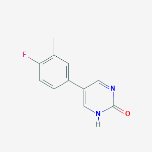 B6385319 5-(4-Fluoro-3-methylphenyl)-2-hydroxypyrimidine, 95% CAS No. 1111103-92-4