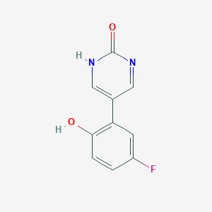 B6385341 5-(5-Fluoro-2-hydroxyphenyl)-2-hydroxypyrimidine, 95% CAS No. 1111108-98-5