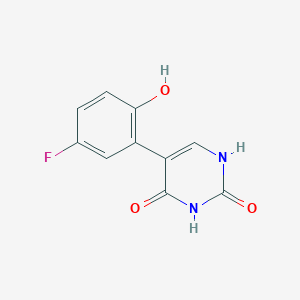 molecular formula C10H7FN2O3 B6385348 (2,4)-Dihydroxy-5-(5-fluoro-2-hydroxyphenyl)pyrimidine CAS No. 1261901-98-7