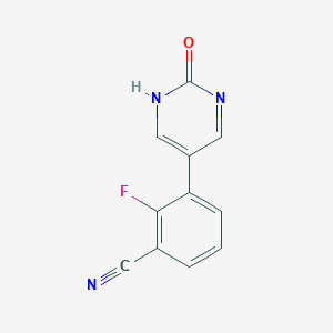 molecular formula C11H6FN3O B6385428 MFCD18316552 CAS No. 1261965-61-0