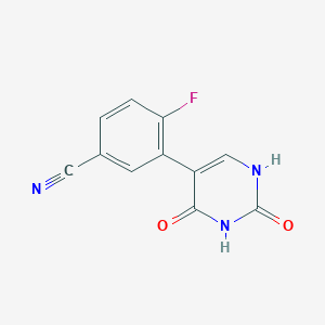molecular formula C11H6FN3O2 B6385458 MFCD18316551 CAS No. 1261928-91-9