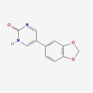 B6385492 2-Hydroxy-5-(3,4-methylenedioxyphenyl)pyrimidine, 95% CAS No. 1111104-32-5