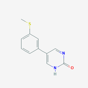 molecular formula C11H10N2OS B6385532 5-(3-(Methylthio)phenyl)pyrimidin-2-ol CAS No. 1111103-75-3