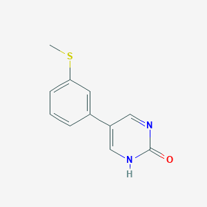 B6385532 2-Hydroxy-5-(3-methylthiophenyl)pyrimidine, 95% CAS No. 1111103-75-3