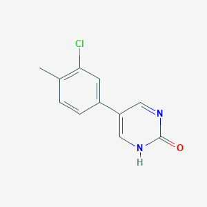 B6385545 5-(3-Chloro-4-methylphenyl)-2-hydroxypyrimidine, 95% CAS No. 1111108-44-1