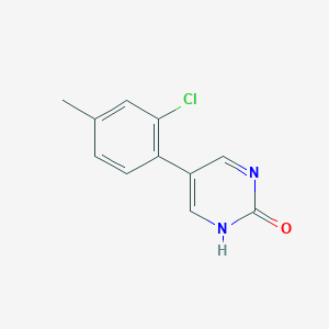 B6385565 5-(2-Chloro-4-methylphenyl)-2-hydroxypyrimidine, 95% CAS No. 1111107-98-2
