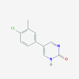 B6385580 5-(4-Chloro-3-methylphenyl)-2-hydroxypyrimidine, 95% CAS No. 1111108-19-0
