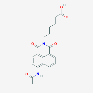 molecular formula C20H20N2O5 B063856 6-(4-Acetamido-1,8-naphthalamido)hexanoic acid CAS No. 172227-59-7
