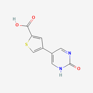 5-(2-Carboxythiophene-4-yl)-2-hydroxypyrimidine, 95%