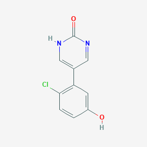 molecular formula C10H7ClN2O2 B6385617 5-(2-Chloro-5-hydroxyphenyl)pyrimidin-2-ol CAS No. 1261909-95-8