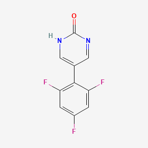 molecular formula C10H5F3N2O B6385655 2-Hydroxy-5-(2,4,6-trifluorophenyl)pyrimidine, 95% CAS No. 1111108-58-7