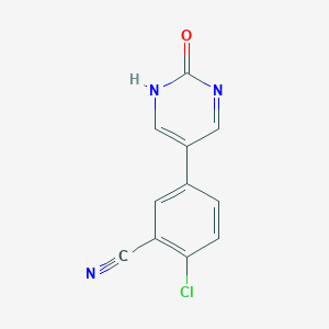 molecular formula C11H6ClN3O B6385682 5-(4-Chloro-3-cyanophenyl)-2-hydroxypyrimidine CAS No. 1261965-80-3