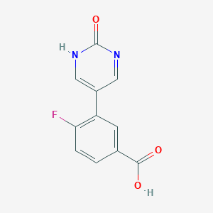 molecular formula C11H7FN2O3 B6385725 MFCD18316608 CAS No. 1261923-47-0