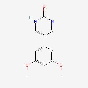 B6385737 5-(3,5-Dimethoxyphenyl)-2-hydroxypyrimidine, 95% CAS No. 1111108-67-8