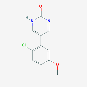 B6385753 5-(2-Chloro-5-methoxyphenyl)-2-hydroxypyrimidine, 95% CAS No. 1111104-23-4