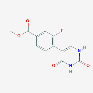 (2,4)-Dihydroxy-5-(2-fluoro-4-methoxycarbonylphenyl)pyrimidine, 95%