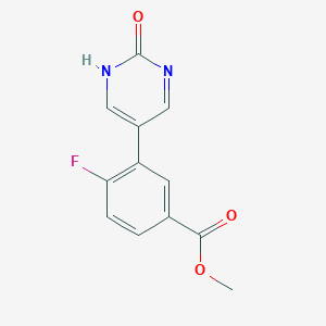 molecular formula C12H9FN2O3 B6385885 MFCD18316630 CAS No. 1261991-57-4