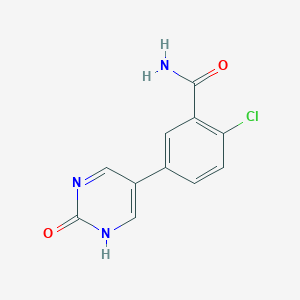 molecular formula C11H8ClN3O2 B6385893 5-(3-Carbamoyl-4-chlorophenyl)-2-hydroxypyrimidine CAS No. 1261910-50-2