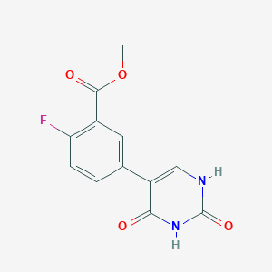 (2,4)-Dihydroxy-5-(4-fluoro-3-methoxycarbonylphenyl)pyrimidine, 95%