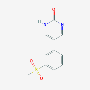 2-Hydroxy-5-(3-methylsulfonylphenyl)pyrimidine, 95%
