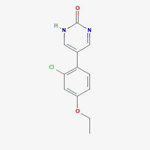 molecular formula C12H11ClN2O2 B6385961 5-(2-Chloro-4-ethoxyphenyl)pyrimidin-2-ol CAS No. 1111113-09-7