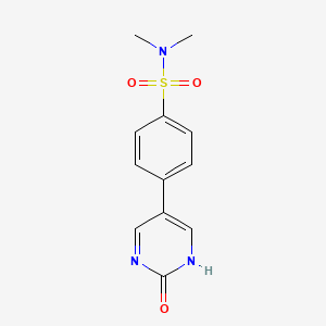 molecular formula C12H13N3O3S B6386136 5-(4-N,N-Dimethylsulfamoylphenyl)-2-hydroxypyrimidine CAS No. 1261991-66-5