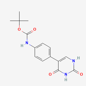 molecular formula C15H17N3O4 B6386162 5-(4-BOC-Aminophenyl)-(2,4)-dihydroxypyrimidine CAS No. 1261904-08-8