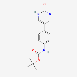 B6386170 5-(4-BOC-Aminophenyl)-2-hydroxypyrimidine, 95% CAS No. 1111113-38-2