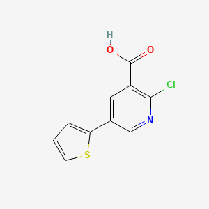 molecular formula C10H6ClNO2S B6386261 2-Chloro-5-(thiophen-2-YL)nicotinic acid CAS No. 865169-81-9