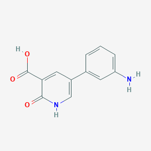molecular formula C12H10N2O3 B6386403 5-(3-Aminophenyl)-2-hydroxynicotinic acid CAS No. 1261896-54-1