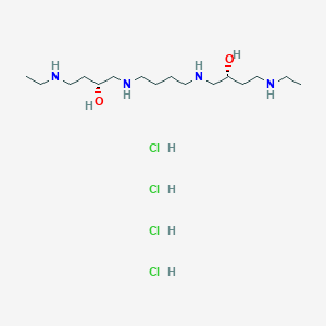 molecular formula C16H42Cl4N4O2 B063866 3,8,13,18-Tetrazaeicosane-6,15-diol, tetrahydrochloride, (R-(R*,R*))- CAS No. 177798-02-6
