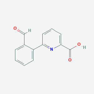 molecular formula C13H9NO3 B6386666 6-(2-Formylphenyl)picolinic acid CAS No. 566198-43-4
