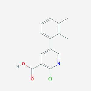 molecular formula C14H12ClNO2 B6386819 2-CHLORO-5-(2,3-DIMETHYLPHENYL)NICOTINIC ACID CAS No. 1258624-93-9