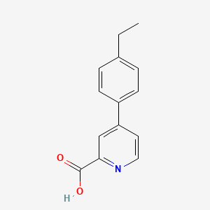 molecular formula C14H13NO2 B6386887 4-(4-Ethylphenyl)picolinic acid CAS No. 1261929-78-5