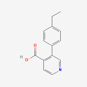 molecular formula C14H13NO2 B6386918 3-(4-Ethylphenyl)isonicotinic acid CAS No. 1261926-03-7