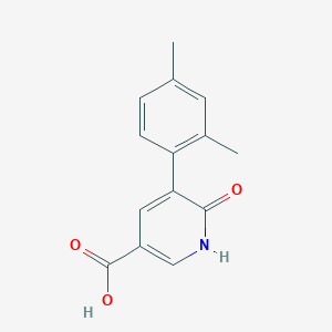 molecular formula C14H13NO3 B6386953 5-(2,4-Dimethylphenyl)-6-hydroxynicotinic acid CAS No. 1261929-89-8