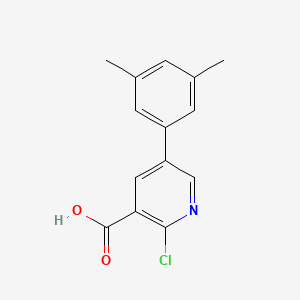 molecular formula C14H12ClNO2 B6386992 2-Chloro-5-(3,5-dimethylphenyl)nicotinic acid CAS No. 1112849-66-7