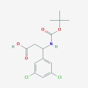 molecular formula C14H17Cl2NO4 B063870 3-Tert-butoxycarbonylamino-3-(3,5-dichloro-phenyl)-propionic acid CAS No. 188812-96-6