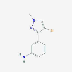 molecular formula C10H10BrN3 B063882 3-(4-Bromo-1-Methyl-1H-Pyrazol-3-Yl)Aniline CAS No. 175201-77-1