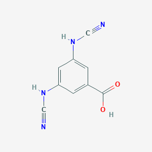molecular formula C9H6N4O2 B063883 3,5-bis(cyanoamino)benzoic Acid CAS No. 183430-49-1